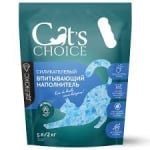 Силикагелевый впитывающий наполнитель Cat's choice с синими гранулами